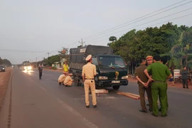 Hiện trường vụ tai nạn. (Ảnh: Đậu Tất Thành/TTXVN)