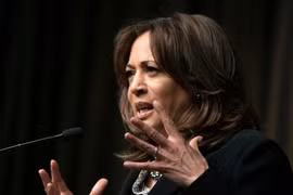 Ứng viên tranh cử Tổng thống Mỹ Kamala Harris. (Ảnh: AFP/TTXVN)