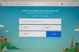 Giờ đây, chỉ với vài cú click chuột là mọi dịch vụ về lưu trú, máy bay, ăn uống... đều dễ dàng được đáp ứng. (Ảnh chụp màn hình).