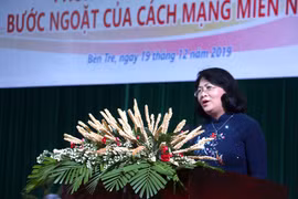 Phó Chủ tịch nước Đặng Thị Ngọc Thịnh phát biểu tại hội thảo. (Ảnh: Trần Thị Thu Hiền/TTXVN)