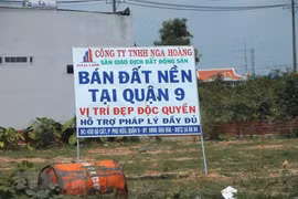 Đất nền được giao bán. (Ảnh: Trần Xuân Tình/TTXVN)