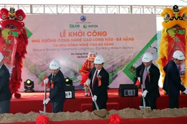 Quang cảnh lễ khởi công dự án. (Ảnh: Nguyễn Sơn/TTXVN)