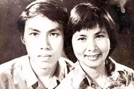 Nhà thơ, nhà viết kịch Lưu Quang Vũ và nhà thơ Xuân Quỳnh.