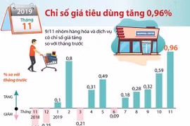 [Infographics] Chỉ số giá tiêu dùng tháng 11 năm 2019 tăng 0,96%