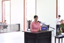 Bị cáo Hoa tại phiên tòa. (Ảnh: Đậu Tất Thành/TTXVN)