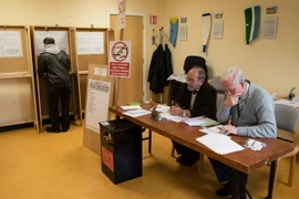 Cử tri Ireland bỏ phiếu tại một địa điểm bầu cử ở Dublin. (Nguồn: AFP/TTXVN) 