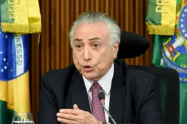 Tổng thống lâm thời Brazil Michel Temer phát biểu. (Nguồn: AFP/TTXVN) 