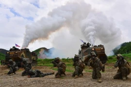 Lính thủy đánh bộ Hàn Quốc, Mỹ tiến hành tập trận chung