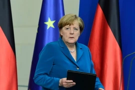 Thủ tướng Đức Angela Merkel phát biểu tại cuộc họp báo ở Munich ngày 23/7. (Nguồn: AFP/TTXVN) 
