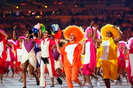 Một tiết mục nghệ thuật tại lễ khai mạc Olympic Rio 2016 trên sân Maracana ngày 5/8. (Nguồn: EPA/TTXVN) 
