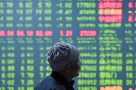 Nhà đầu tư theo dõi tỉ giá chứng khoán tại Hàng Châu, tỉnh Chiết Giang, miền đông Trung Quốc ngày 11/1. (Nguồn: AFP/TTXVN) 