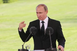 Tổng thống Nga Vladimir Putin phát biểu. (Nguồn: THX/TTXVN) 