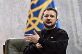 Tổng thống Ukraine Volodymyr Zelensky sẽ tham dự Hội nghị Thượng đỉnh G7 bằng hình thức trực tuyến. (Ảnh: AFP/TTXVN)