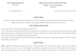 bãi bỏ toàn bộ 27 văn bản quy phạm pháp luật của Thủ tướng Chính phủ.