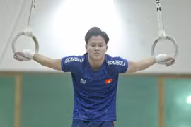 Vận động viên Nguyễn Văn Khánh Phong, niềm hy vọng vàng của Thể dục dụng cụ Việt Nam tại Olympic Paris 2024 sắp tới. (Ảnh: Minh Quyết/TTXVN)