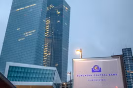 Trụ sở Ngân hàng Trung ương châu Âu (ECB) tại Frankfurt am Main, Đức. (Ảnh: AFP/TTXVN)