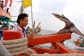 [Photo] Cà Mau: Tưng bừng lễ hội Nghinh Ông Sông Đốc