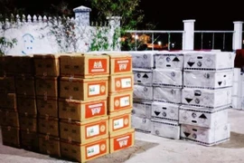 Tang vật vụ án. (Ảnh: Công Mạo/TTXVN)