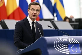 Thủ tướng Thụy Điển Ulf Kristersson. (Ảnh: AFP/TTXVN)