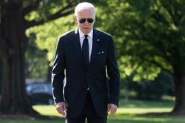 Tổng thống Mỹ Joe Biden chuẩn bị họp báo tại Nhà Trắng ở Washington DC., sau khi trở về từ Wilmington, Delaware, ngày 30/5/2022. (Ảnh: AFP/TTXVN)