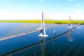 Phối cảnh dự kiến cầu Đại Ngãi. (Nguồn: Bộ Giao thông Vận tải)