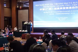 Hội nghị hợp tác Thương mại và Xuất nhập khẩu Việt Nam-Quảng Tây, Trung Quốc. (Ảnh: Xuân Anh/TTXVN)