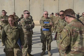 Binh sỹ Mỹ tại căn cứ không quân Kandahar, Afghanistan. (Ảnh: AFP/TTXVN)