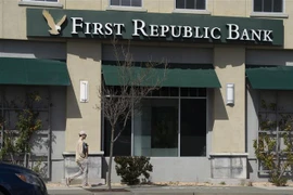 Một chi nhánh ngân hàng First Republic Bank ở Millbrae, California, Mỹ, ngày 13/3/2023. (Ảnh: THX/TTXVN)
