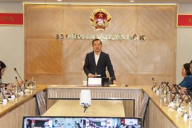 Thứ trưởng Bộ Thông tin và Truyền thông Phạm Đức Long phát biểu chỉ đạo hội nghị. (Nguồn: Bộ Thông tin và Truyền thông)