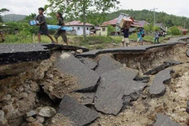 Vanuatu nằm khu vực hoạt động kiến tạo thường xuyên xảy ra động đất và núi lửa phun trào. (Nguồn: AFP)