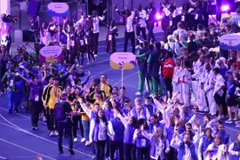 Màn pháo hoa đẹp mắt tại Lễ khai mạc Special Olympics Berlin 2023. (Ảnh: Mạnh Hùng/TTXVN)