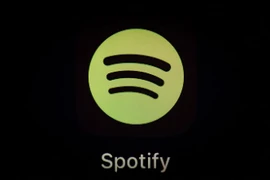 Biểu tượng của dịch vụ phát nhạc số Spotify. (Ảnh: AFP/TTXVN)