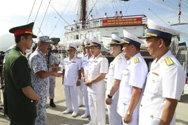 Tàu buồm 286 - Lê Quý Đôn thăm xã giao Căn cứ Hải quân Lumut, Malaysia ngày 4/10/2022. (Ảnh: An Nguyễn/TTXVN)
