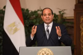 (Tư liệu) Tổng thống Ai Cập Abdel-Fattah El-Sisi trong cuộc họp báo ở Cairo. (Ảnh: AFP/TTXVN)