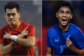 Tiến Linh và Dangda cạnh tranh ngôi Vua phá lưới AFF Cup 2022. (Ảnh: AFF) 