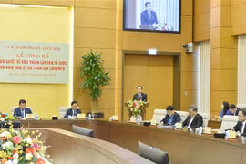 Phó Chủ tịch Thường trực Quốc hội Trần Thanh Mẫn phát biểu tại buổi lễ. (Ảnh: Minh Đức/TTXVN)
