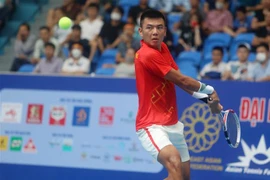 Tay vợt Lý Hoàng Nam. (Ảnh: Thế Duyệt/TTXVN)