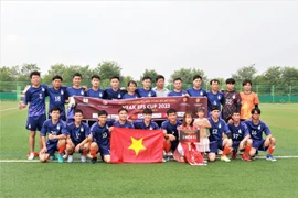 Đội bóng 3 miền FC - Gwangju khu vực Gyeonggi. (Ảnh: Khánh Vân/TTXVN)