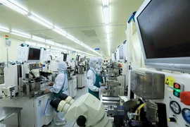 Sản xuất ôtô du lịch tại nhà máy lắp ráp ôtô Ford Hải Dương. (Ảnh: Trần Việt/TTXVN)