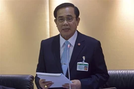 Ông Prayuth Chan-ocha phát biểu tại một phiên họp của Quốc hội ở Bangkok, ngày 18/8/2014. (Ảnh: AFP/TTXVN)