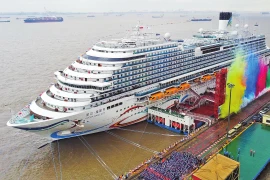 Siêu du thuyền “Thành phố phép thuật Adora” sẽ ra khơi vào ngày đầu năm mới 2024. (Ảnh: Global Times)