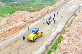 Mê Linh là một trong những địa phương đi đầu của thành phố làm tốt công tác giải phóng mặt bằng phục vụ Dự án đường Vành đai 4. (Ảnh: Linh Khánh/TTXVN)