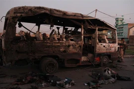 Hiện trường một vụ nổ tại Jalalabad, tỉnh Nangarhar, Afghanistan, ngày 7/10/2019. (Ảnh: THX/ TTXVN)