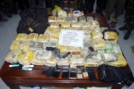 Số ma túy thu giữ trong một vụ án. (Ảnh minh họa: Công Tường/TTXVN)