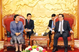 Quang cảnh buổi tiếp. (Ảnh: Phương Hoa/TTXVN)