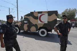 Cảnh sát Tunisia gác tại Tunis ngày 26/7/2019. (Ảnh: AFP/ TTXVN)