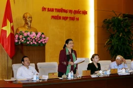 Phó Chủ tịch Quốc hội Tòng Thị Phóng phát biểu. (Ảnh: Nguyễn Dân/TTXVN)