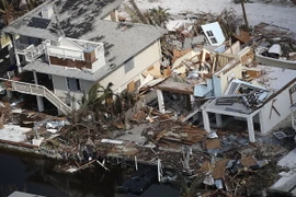 Cảnh tàn phá sau cơn bão Irma tại Ramrod Key, Florida. (Nguồn: AFP/TTXVN)