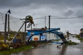 Cảnh đổ nát sau bão Irma tại Caibarien, tỉnh Villa Clara, Cuba. (Nguồn: AFP/TTXVN)