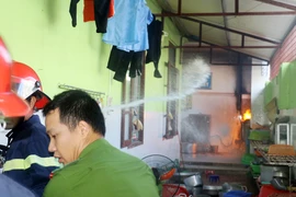 Hiện trường vụ cháy tại Trường mầm non Điện Biên. (Nguồn: Cảnh sát Phòng cháy chữa cháy tỉnh Thanh Hóa) 